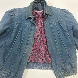 Gitano plus vintage Denim Jacket with Star Pattern Lining
